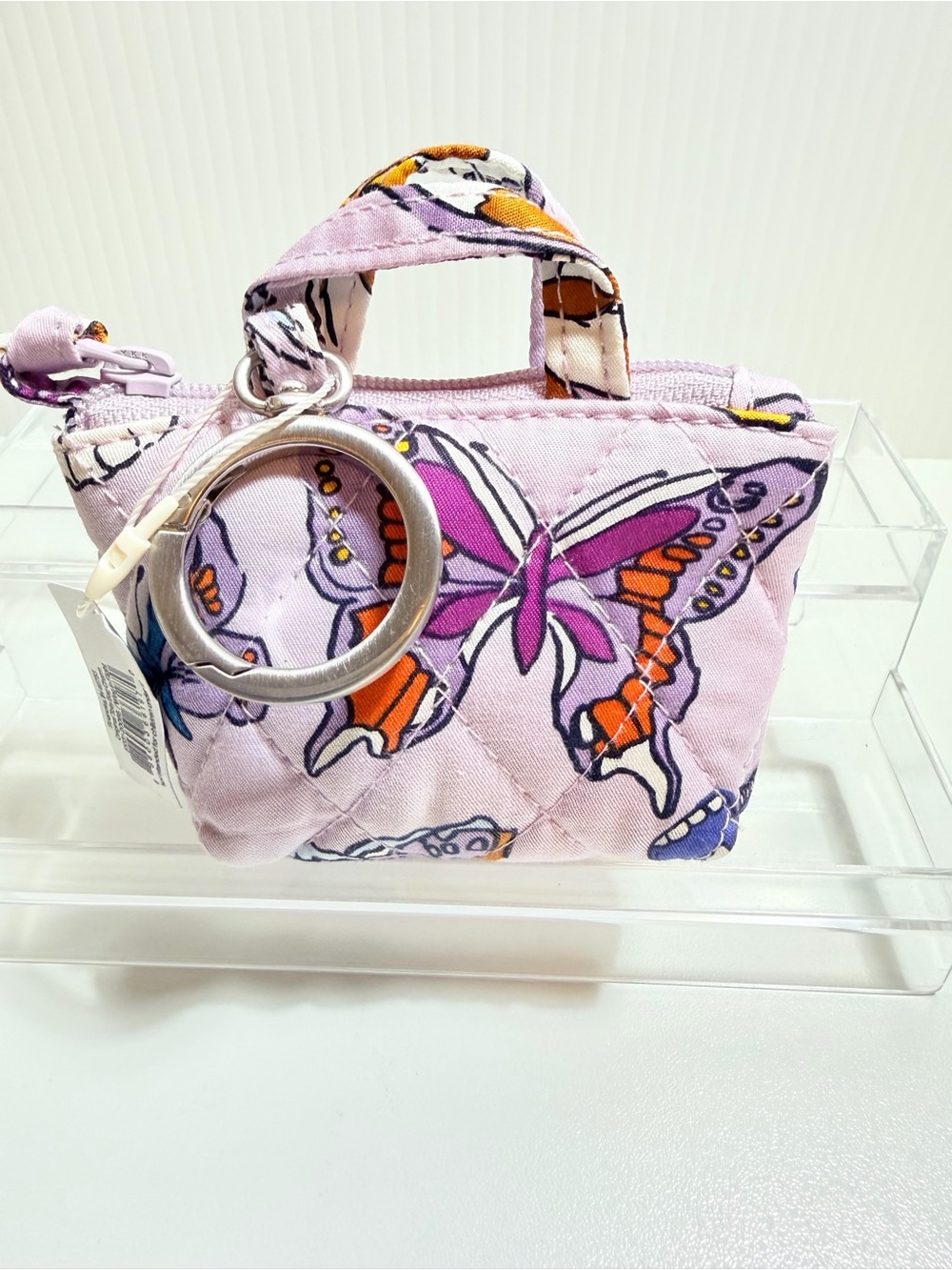 Vera Bradley butterfly tote bag charm NWT